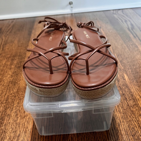 Nine West Women's Candid Strappy Tie-Up Espadrille Sandals, size 9.5 - Picture 3 of 13